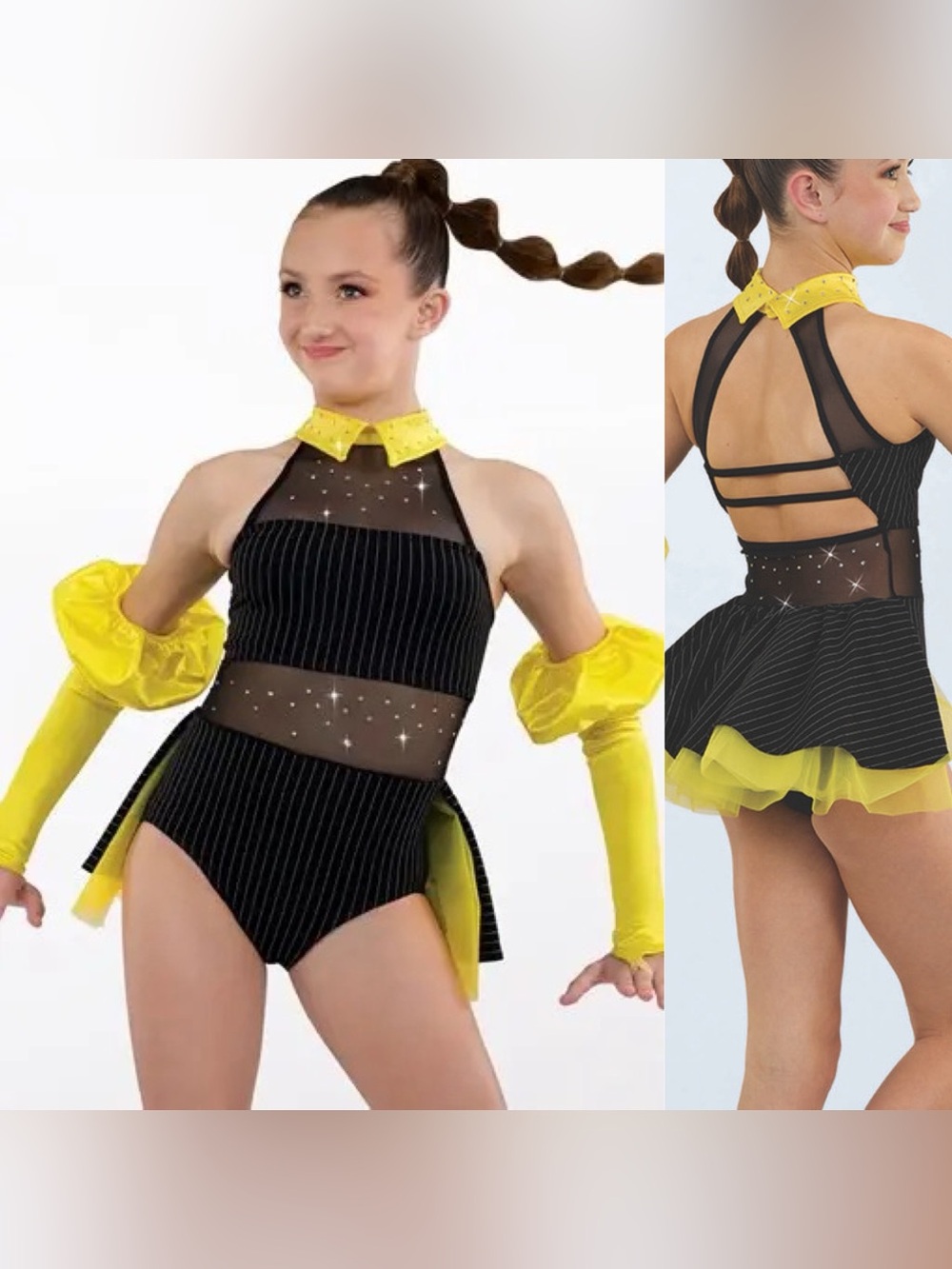 Weissman dance costume black pinstripe Big Time
16758 tux suit  jazz SA adult